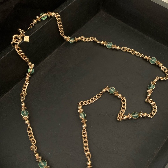 Banana Republic gold & green beaded necklace - Picture 5 of 7